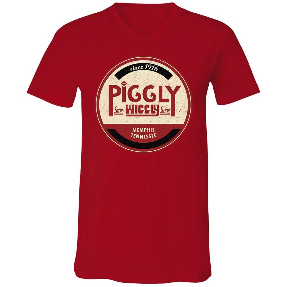 Unisex V-Neck T-Shirt - D22QG6GA - Red - 6