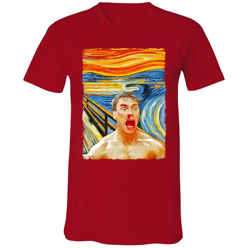 Unisex V-Neck T-Shirt - PJBVXW67 - Red - 6