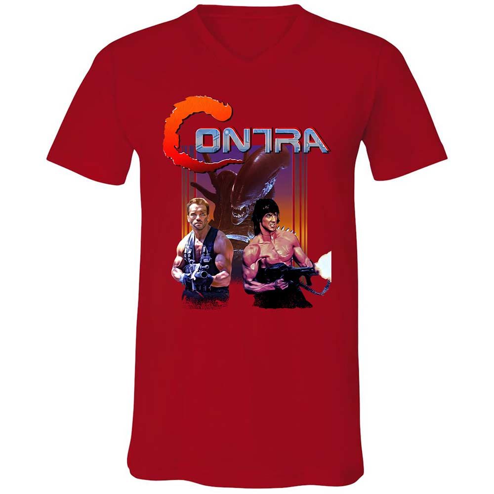 Unisex V-Neck T-Shirt - 9ABJJTBK - Red - 6