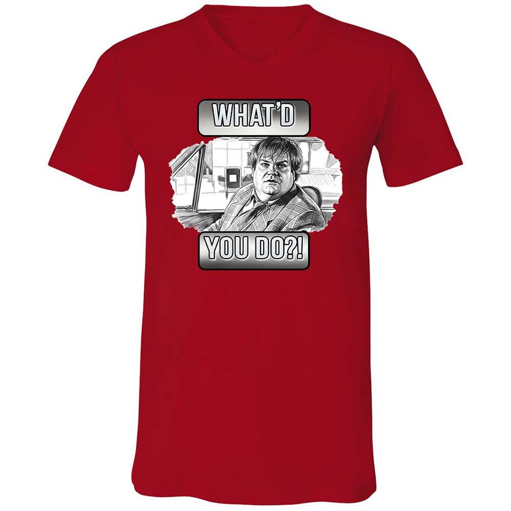 Unisex V-Neck T-Shirt - ACU6N5M1 - Red - 6