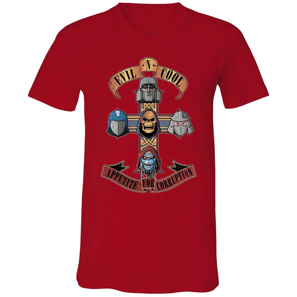 Unisex V-Neck T-Shirt - X9VN7665 - Red - 6
