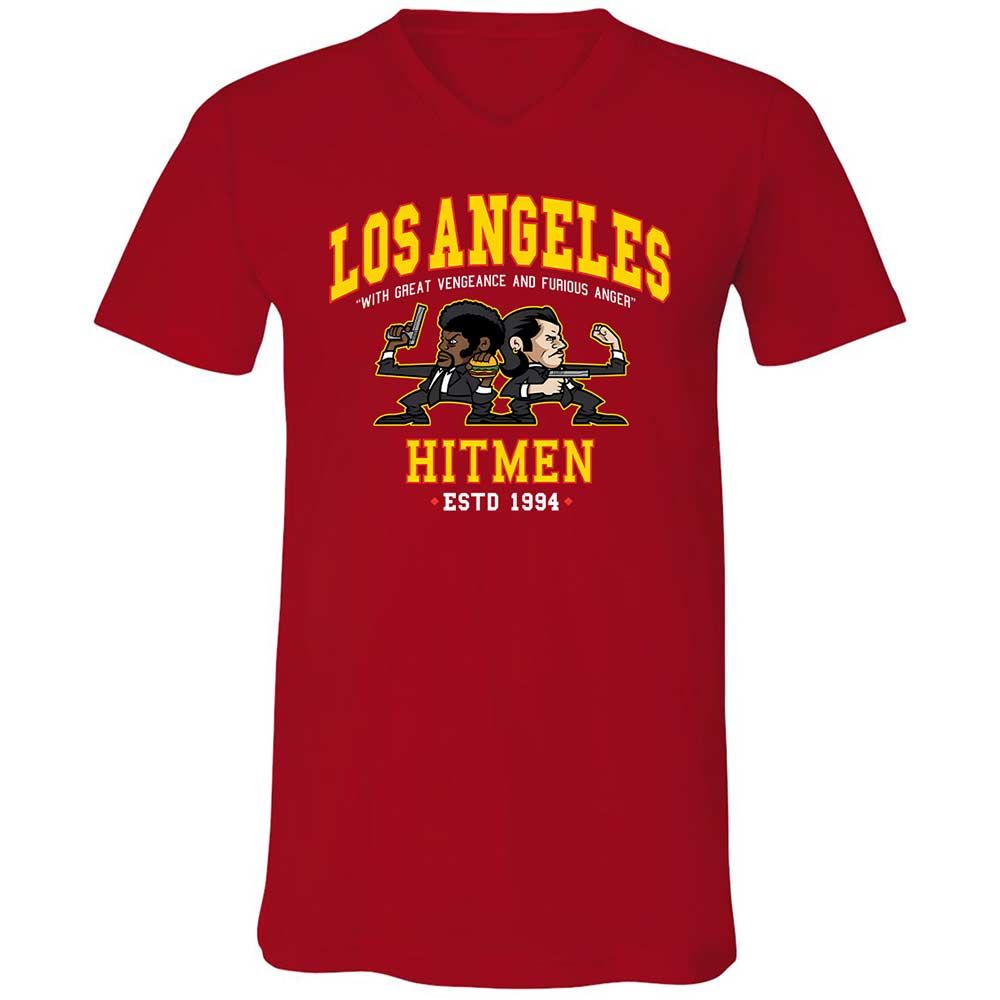 Unisex V-Neck T-Shirt - PL6QXWZZ - Red - 6