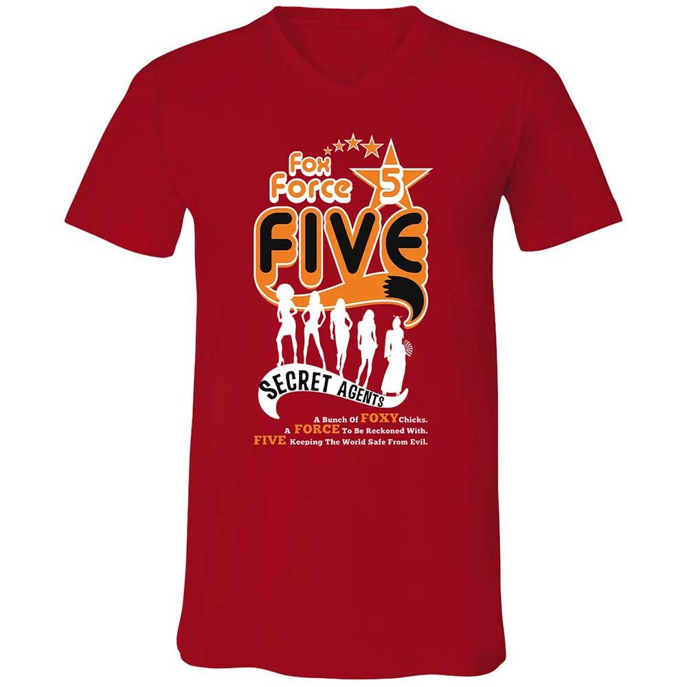 Unisex V-Neck T-Shirt - 9YKE8C3D - Red - 6