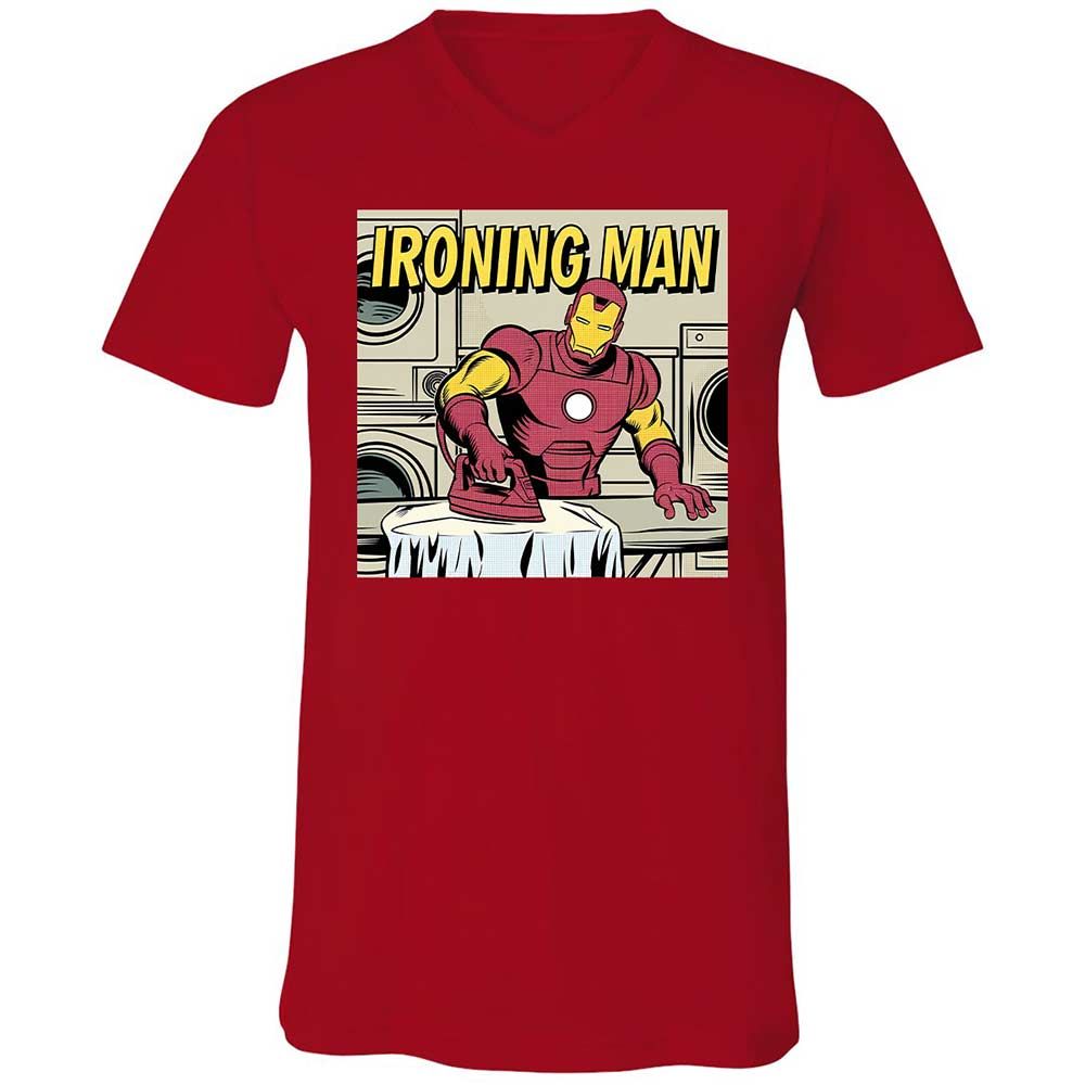 Unisex V-Neck T-Shirt - UT931KRA - Red - 6
