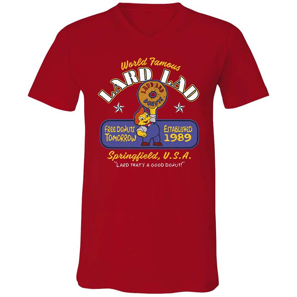 Unisex V-Neck T-Shirt - Y7LG7PQW - Red - 6