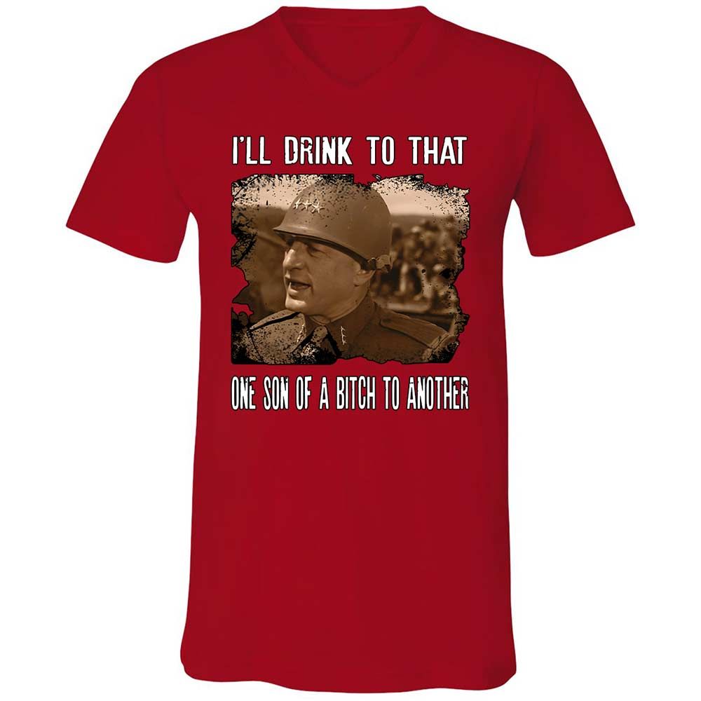 Unisex V-Neck T-Shirt - 4W4V21LE - Red - 6
