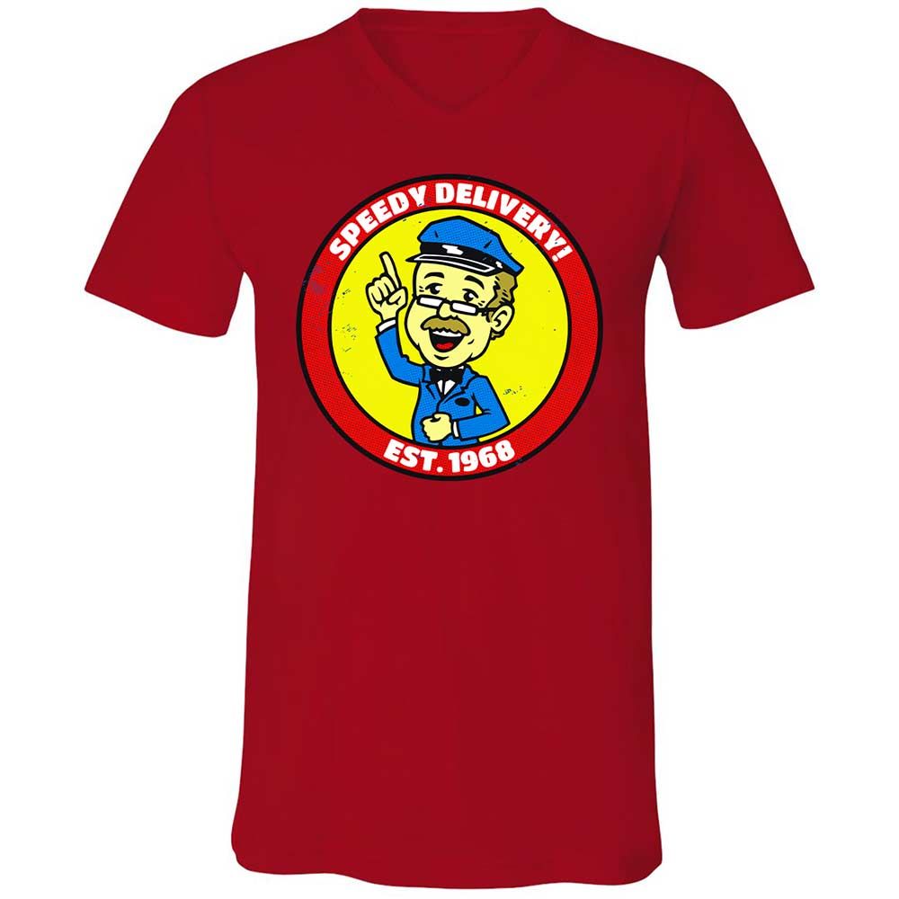Unisex V-Neck T-Shirt - J7W1R6RQ - Red - 6