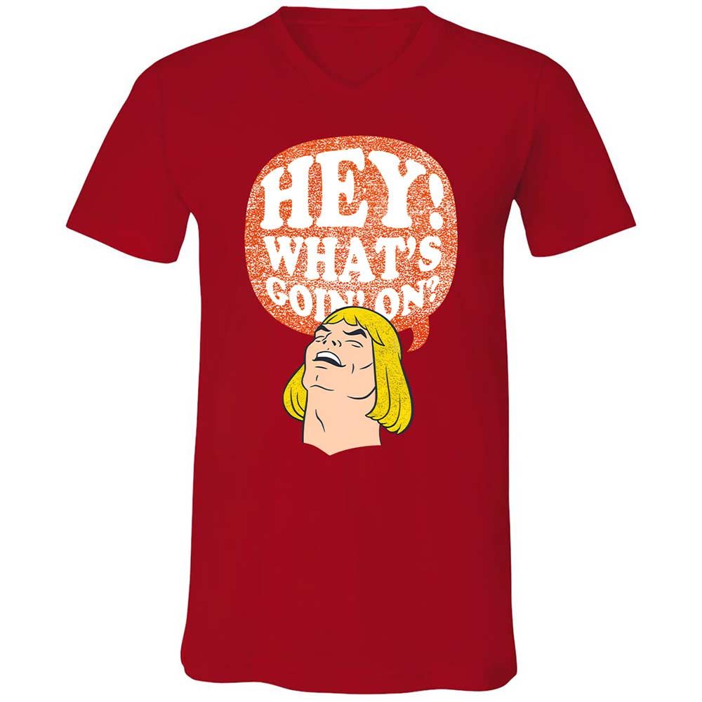 Unisex V-Neck T-Shirt - 3V86KA6E - Red - 6