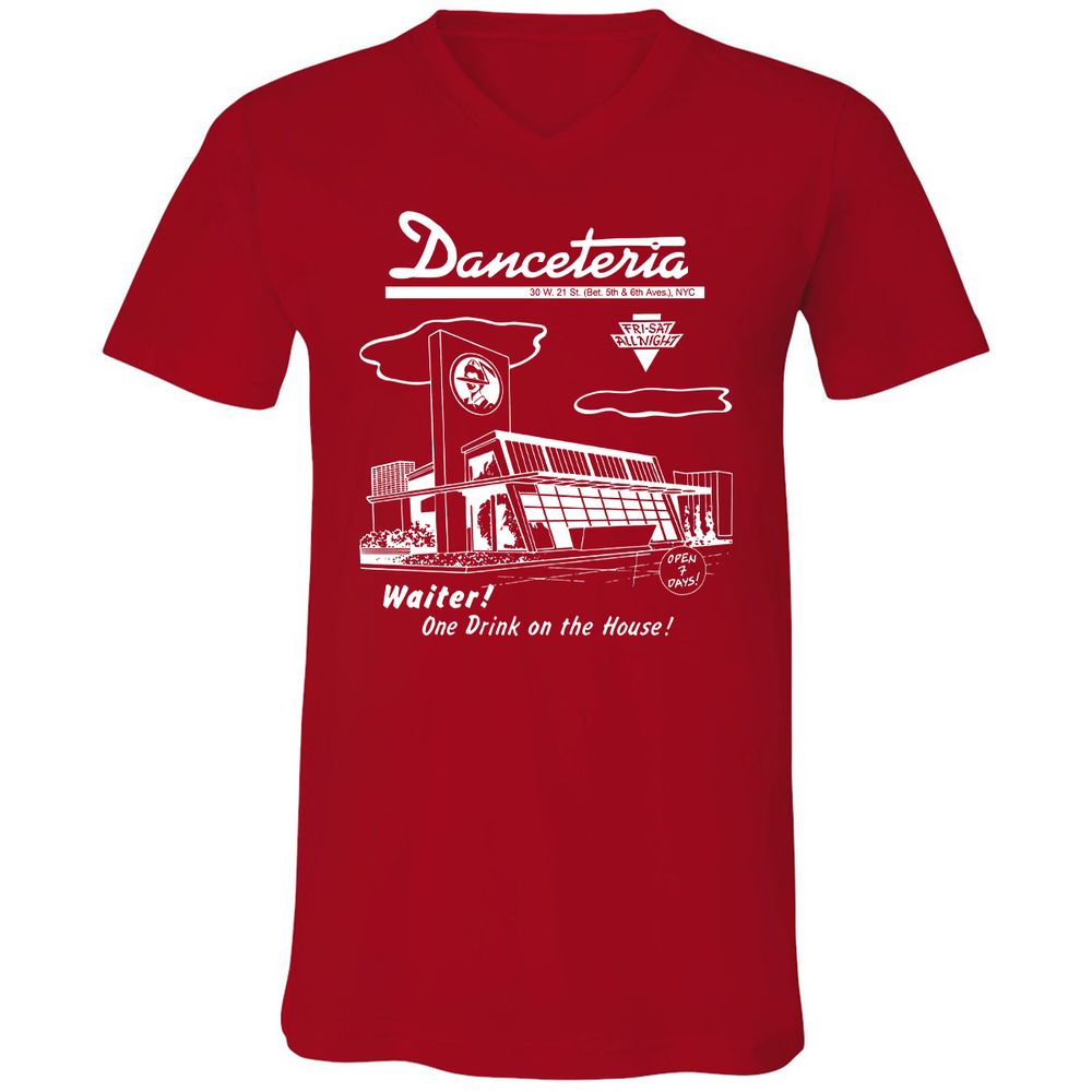 Unisex V-Neck T-Shirt - XXF9UNJQ - Red - 6