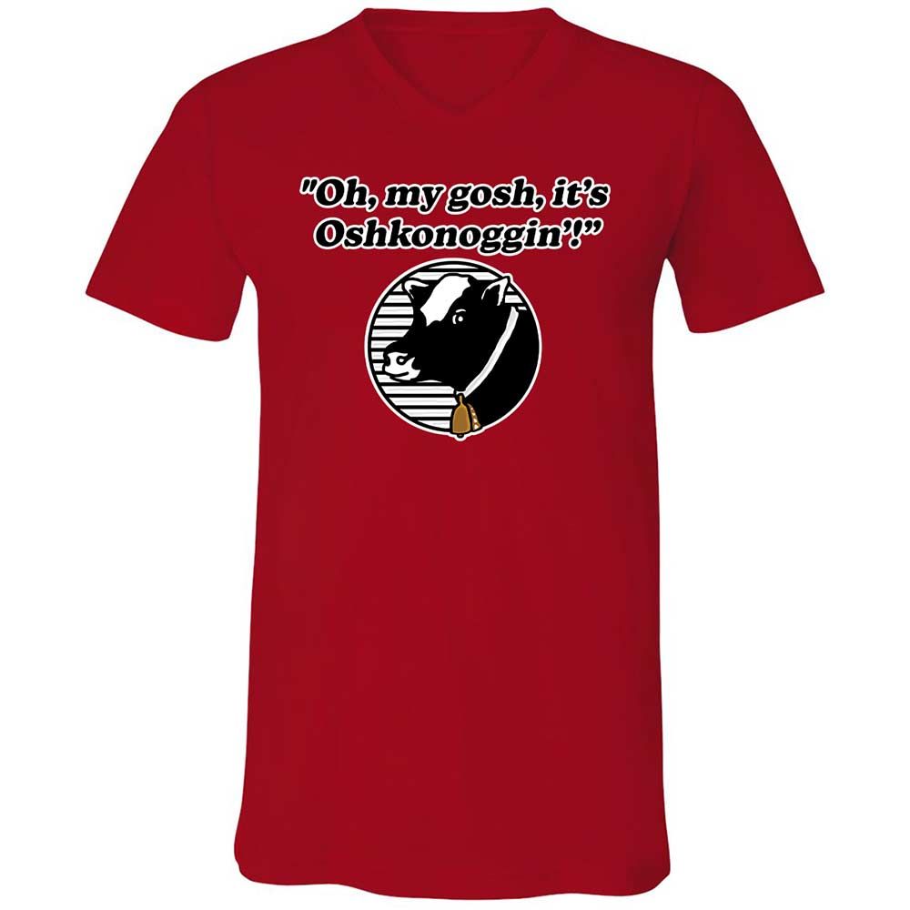 Unisex V-Neck T-Shirt - 1P4VD1AQ - Red - 6