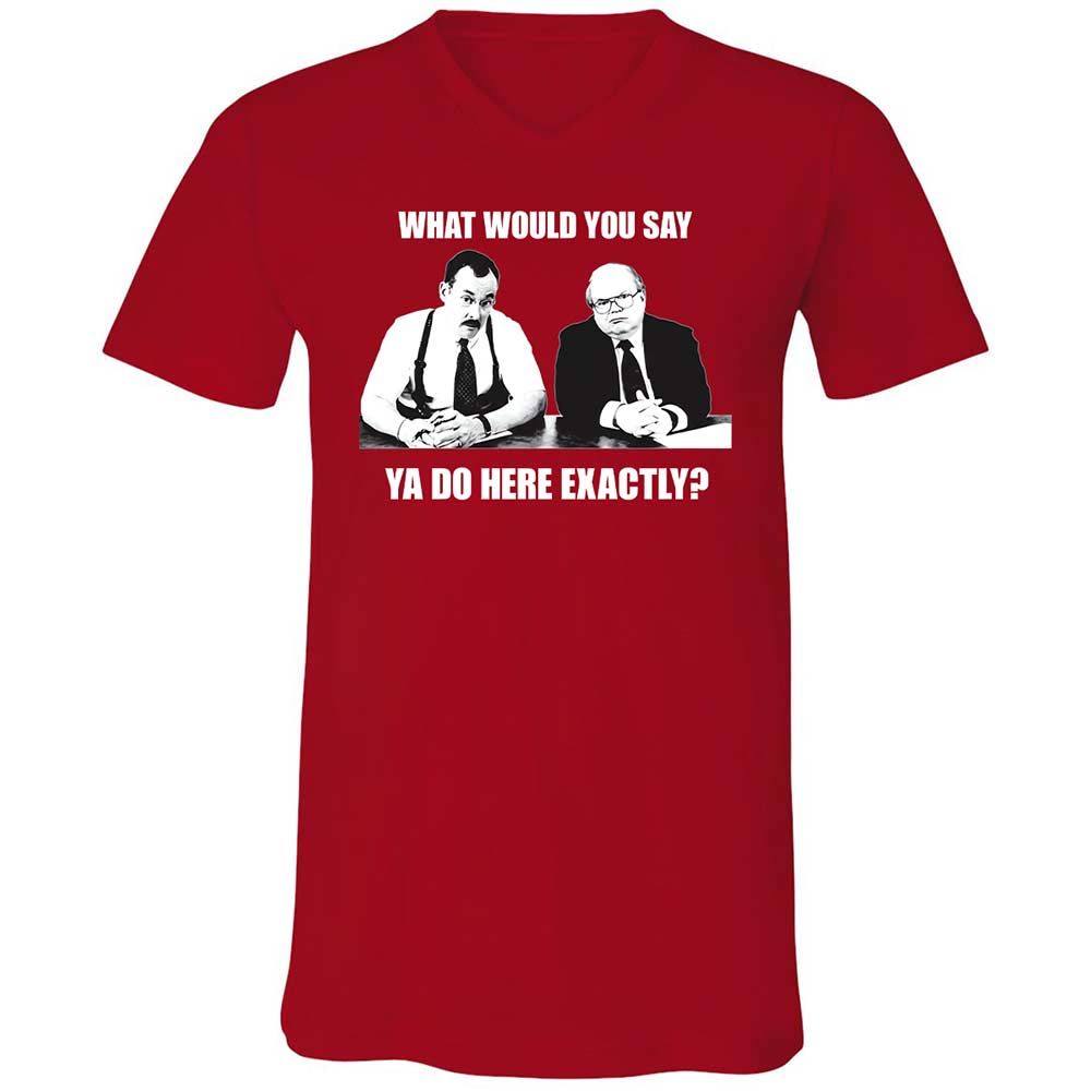 Unisex V-Neck T-Shirt - LJAEUEBJ - Red - 6