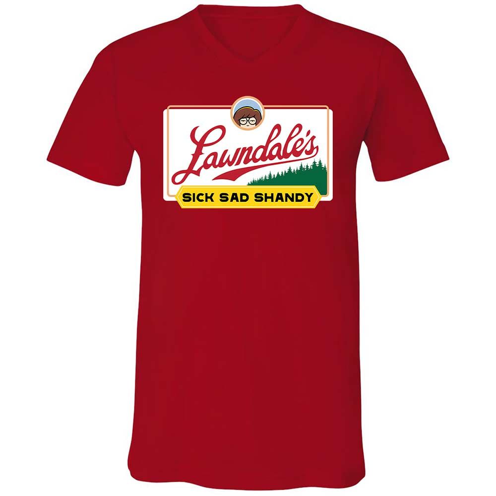 Unisex V-Neck T-Shirt - SRGN21SY - Red - 6