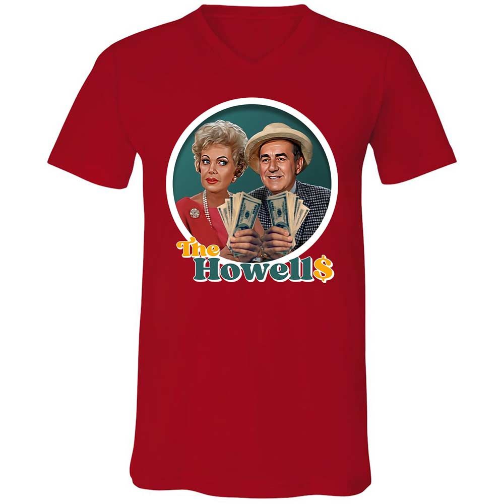 Unisex V-Neck T-Shirt - J85LEMM9 - Red - 6