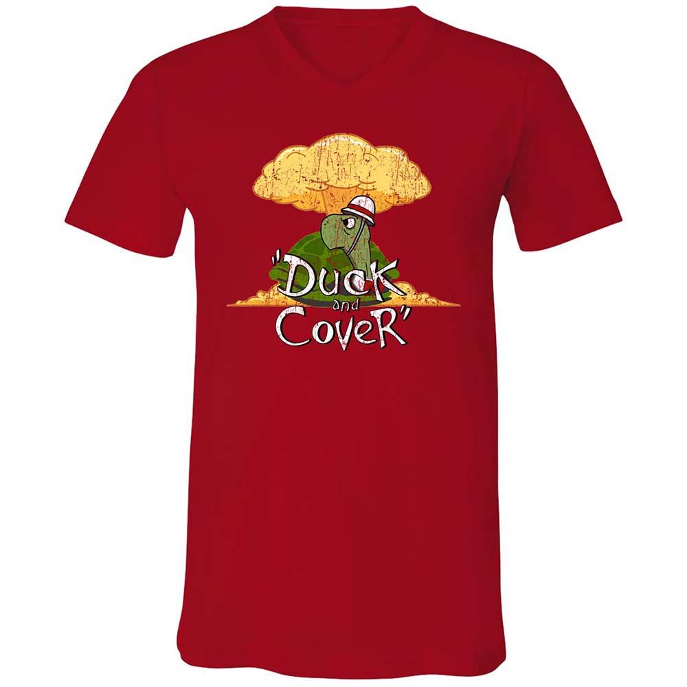 Unisex V-Neck T-Shirt - 36XJ19J9 - Red - 6