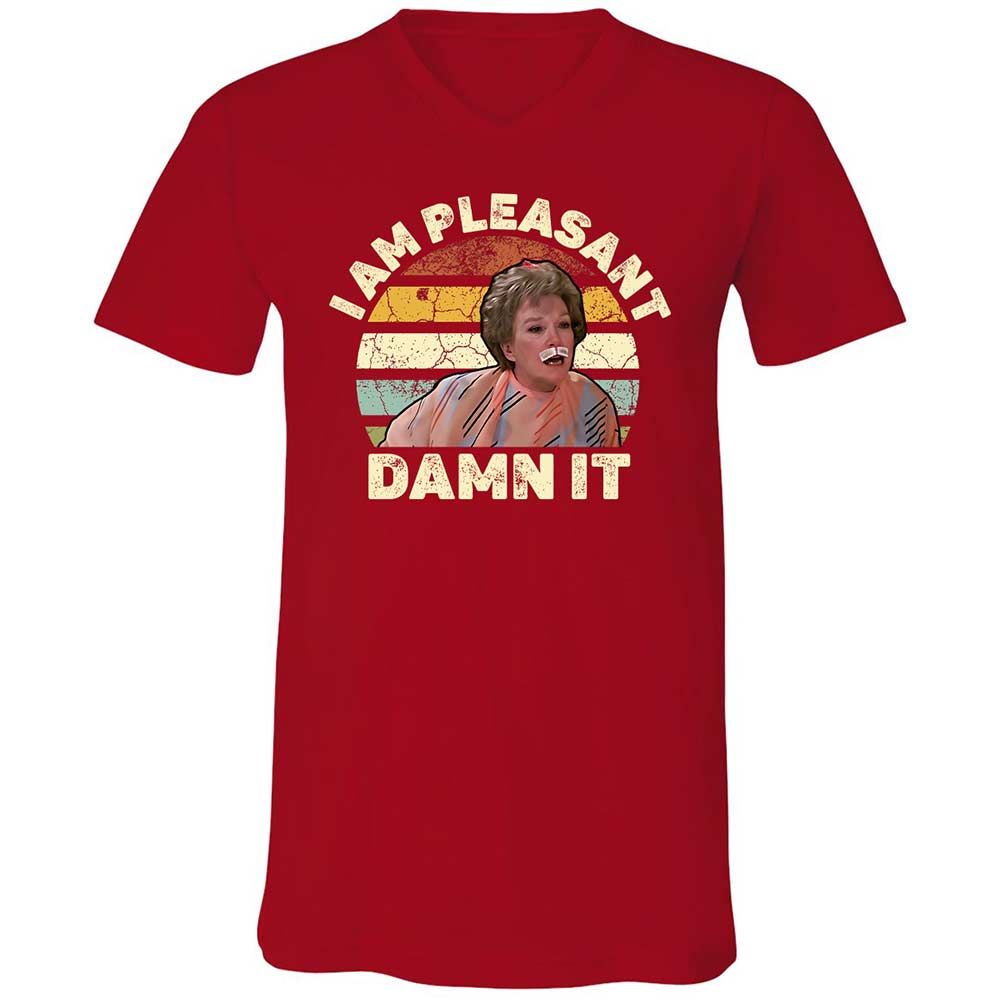 Unisex V-Neck T-Shirt - 3HQT4FBZ - Red - 6