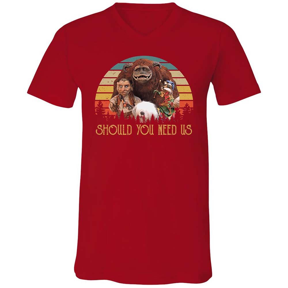 Unisex V-Neck T-Shirt - VUWUT3XR - Red - 6