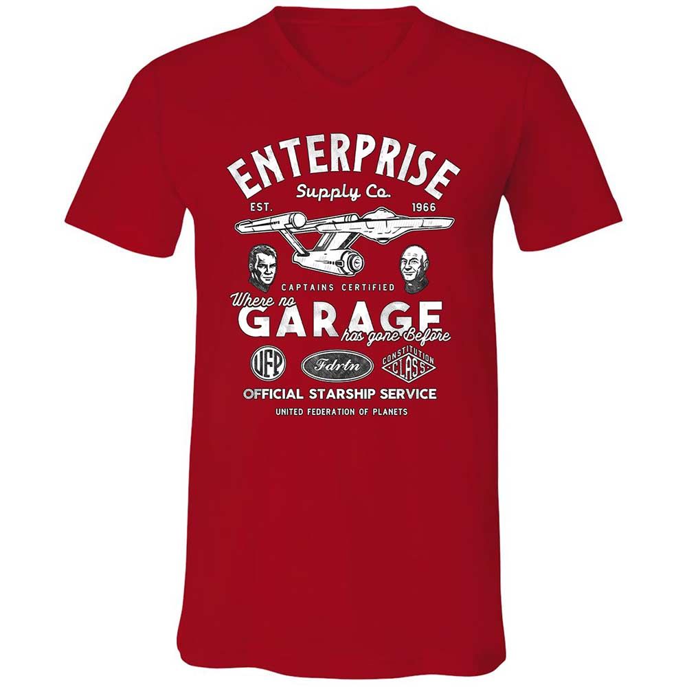 Unisex V-Neck T-Shirt - SWN6W8C2 - Red - 6