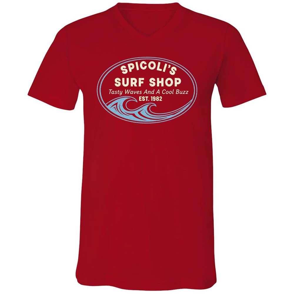 Unisex V-Neck T-Shirt - CV9UFMQT - Red - 6