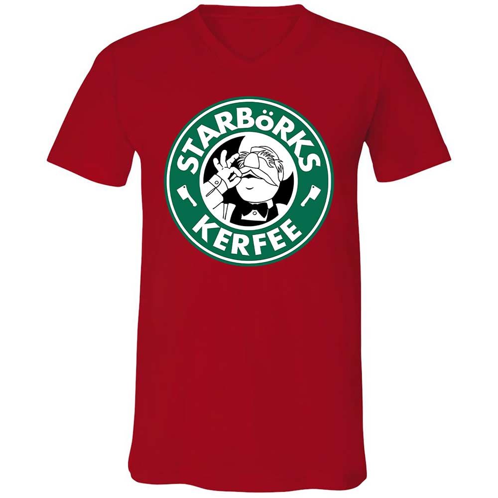 Unisex V-Neck T-Shirt - FSD7CA7A - Red - 6