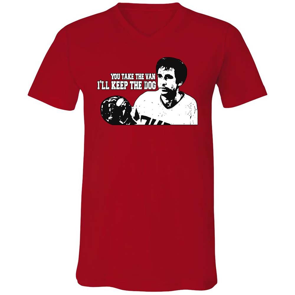 Unisex V-Neck T-Shirt - YB67RA82 - Red - 6