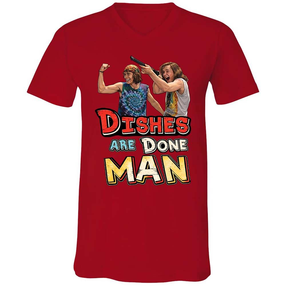 Unisex V-Neck T-Shirt - 3UWU8M86 - Red - 6