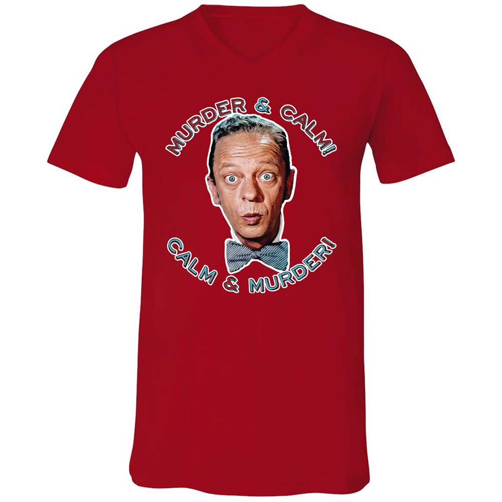 Unisex V-Neck T-Shirt - UQ26UN89 - Red - 6