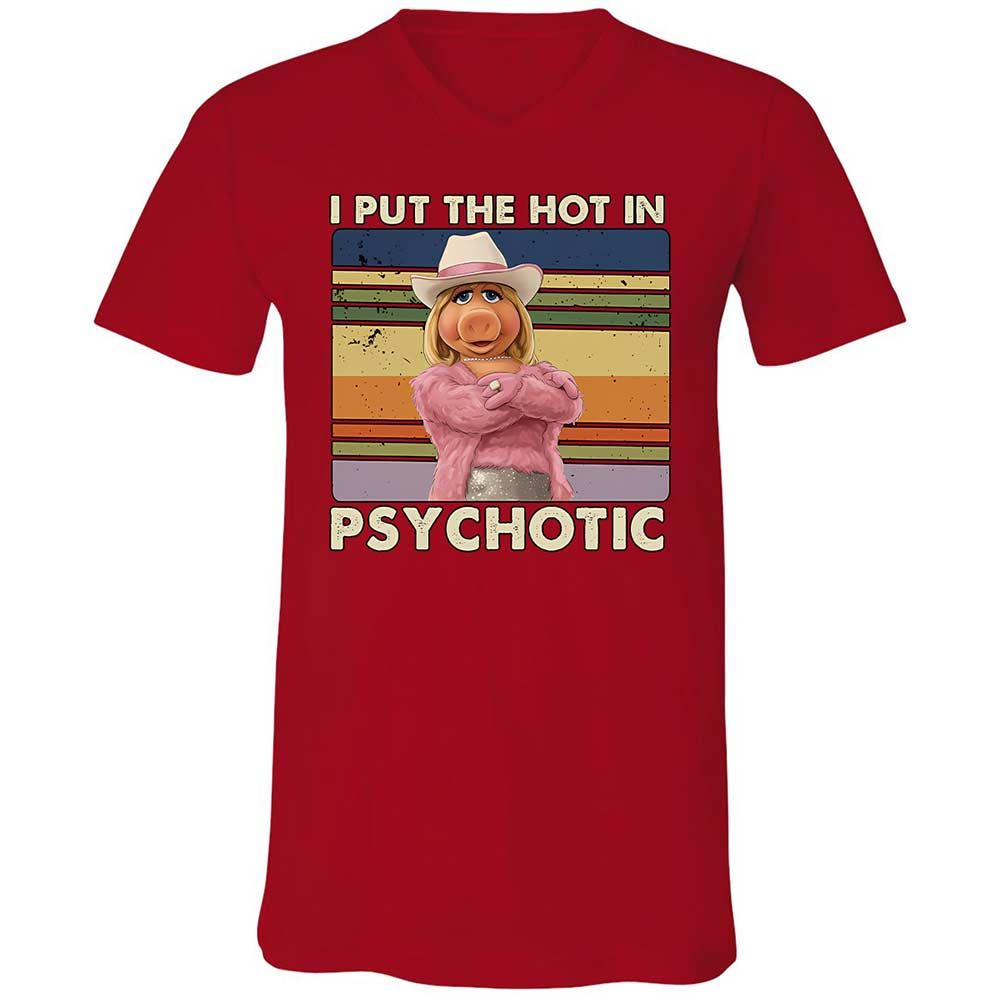 Unisex V-Neck T-Shirt - ESRB6R2T - Red - 6