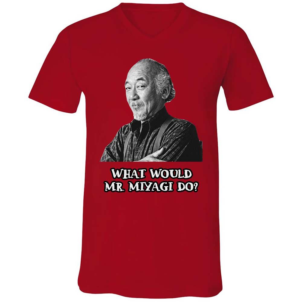 Unisex V-Neck T-Shirt - UKRZ7AXC - Red - 6