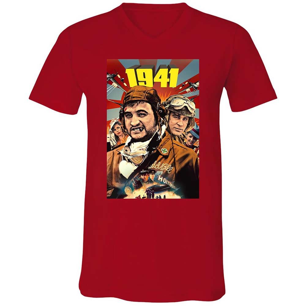 Unisex V-Neck T-Shirt - MW2EC445 - Red - 6