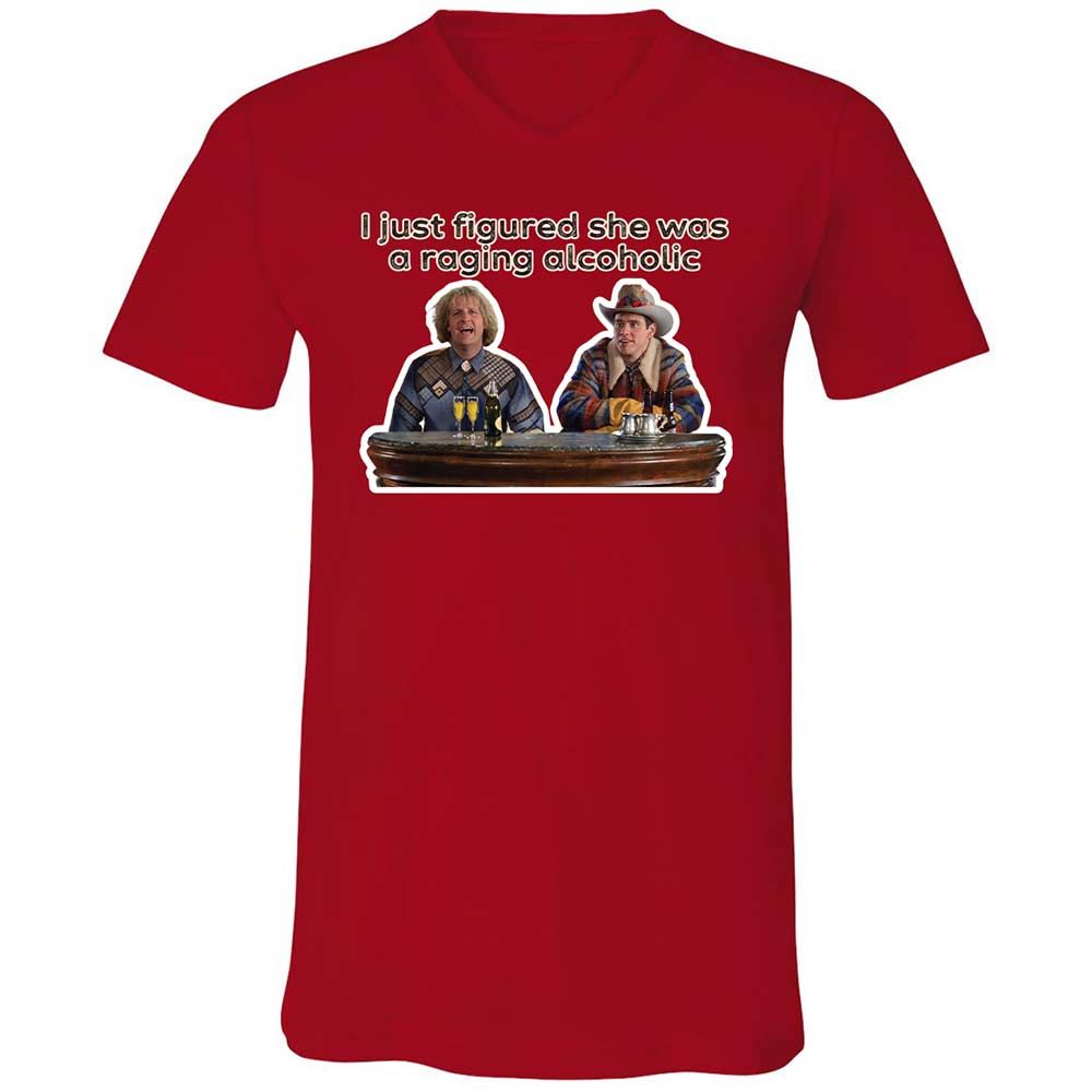 Unisex V-Neck T-Shirt - T52LTPFU - Red - 6