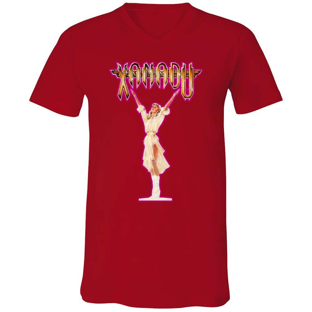 Unisex V-Neck T-Shirt - XQYXHDZV - Red - 6