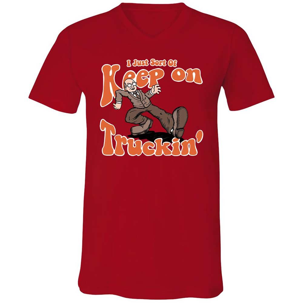 Unisex V-Neck T-Shirt - L2J1JGWF - Red - 6