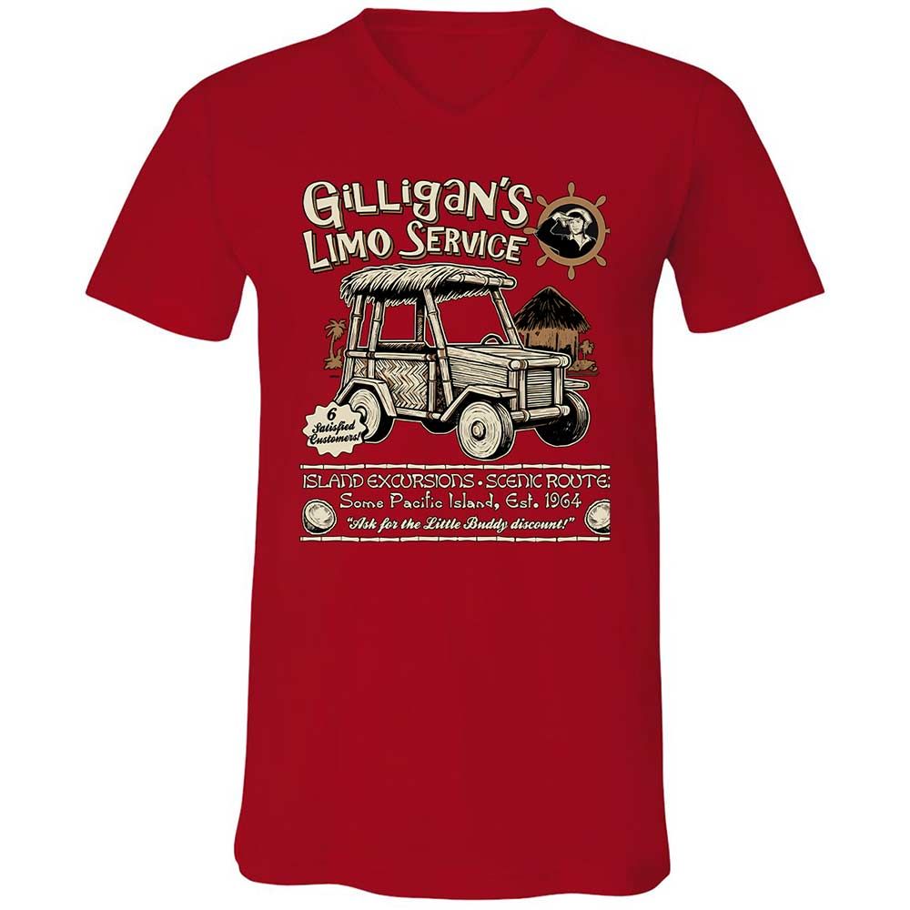 Unisex V-Neck T-Shirt - 6BLZMP7U - Red - 6