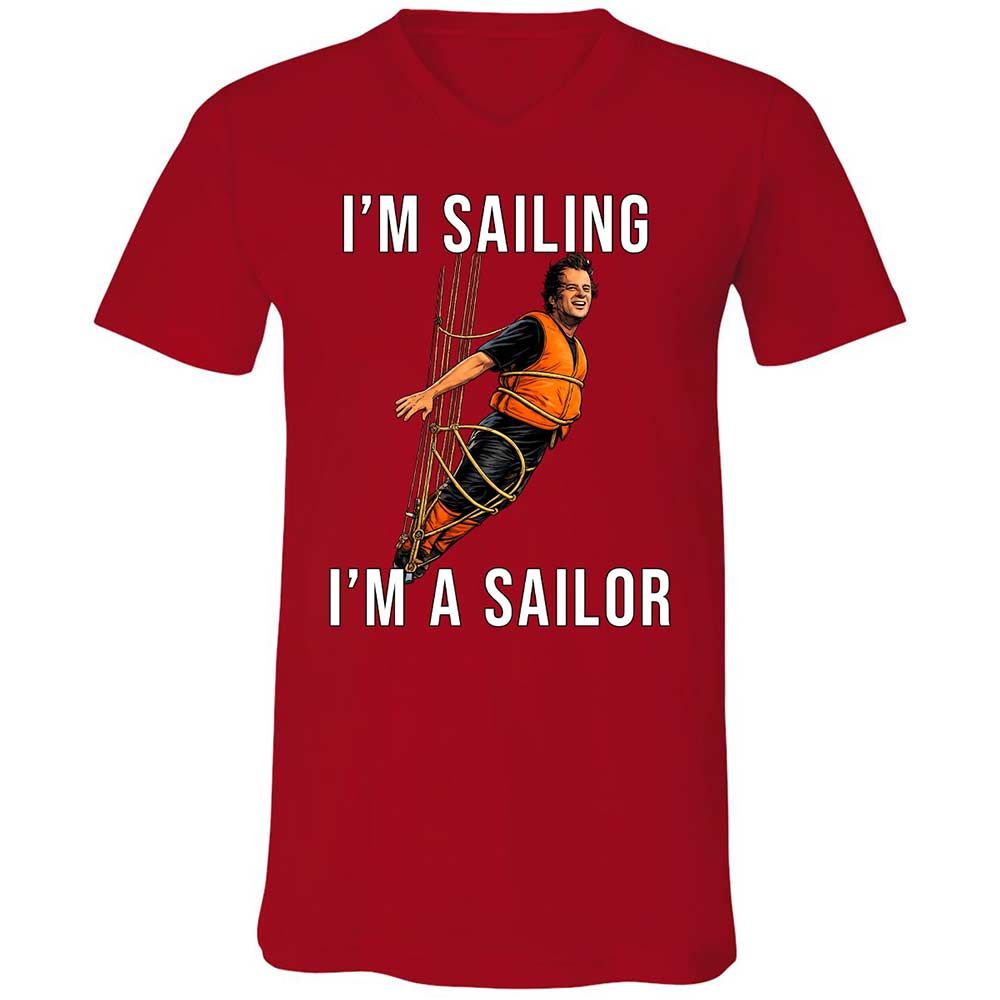 Unisex V-Neck T-Shirt - 3K1K1XGT - Red - 6