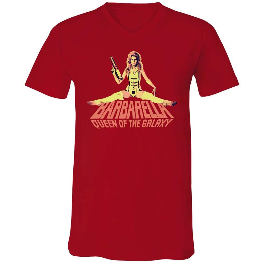 Unisex V-Neck T-Shirt - B485ZA3H - Red - 6