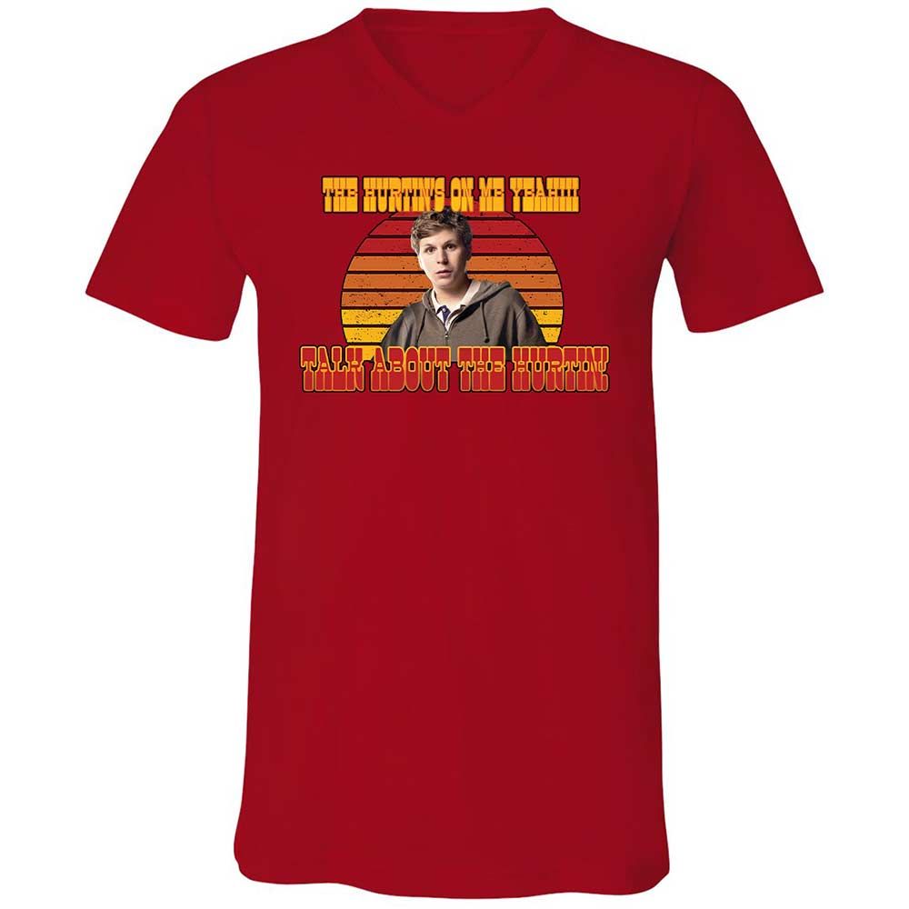 Unisex V-Neck T-Shirt - E3SKWTEG - Red - 6