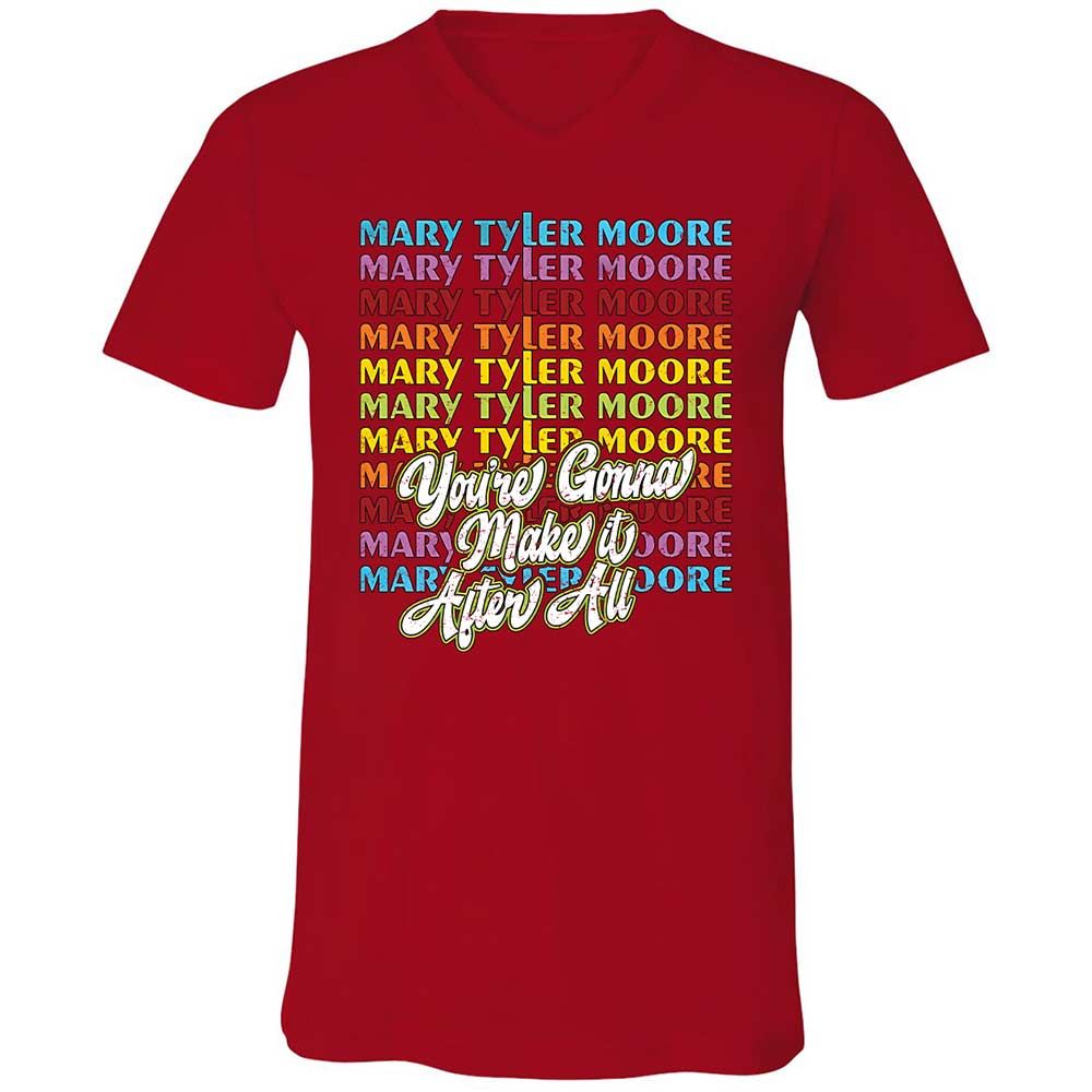 Unisex V-Neck T-Shirt - 3LEQDC4J - Red - 6