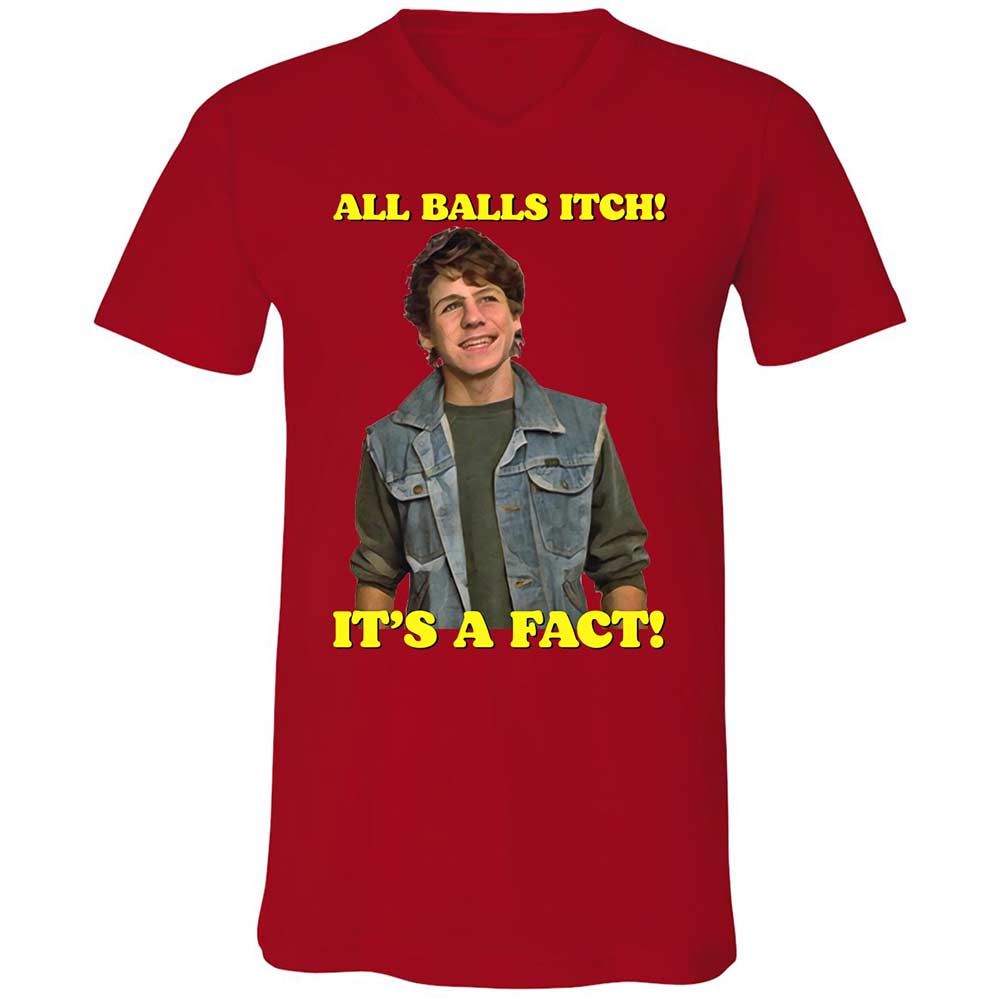 Unisex V-Neck T-Shirt - P29SQRUD - Red - 6