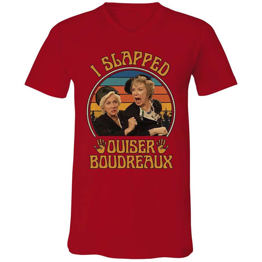 Unisex V-Neck T-Shirt - QFBQK1QP - Red - 6
