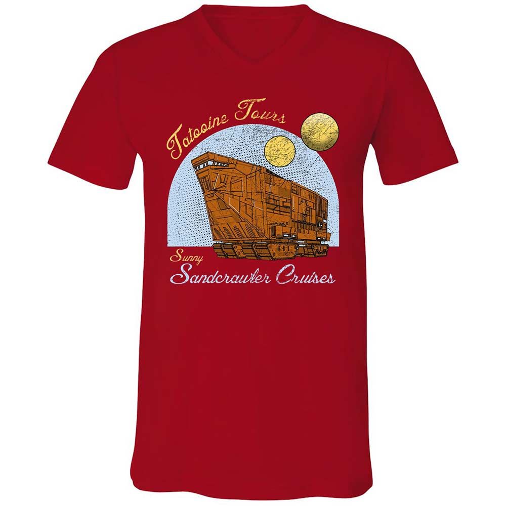 Unisex V-Neck T-Shirt - M2UJ2328 - Red - 6
