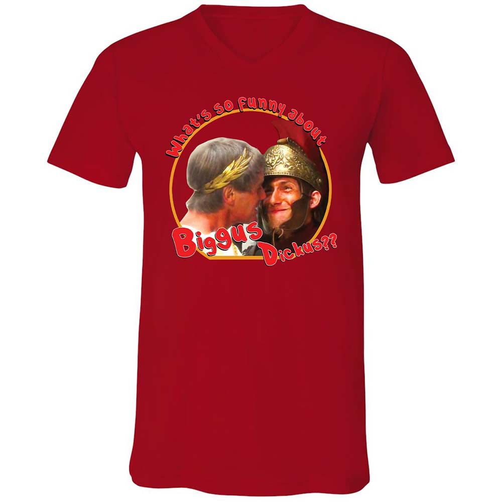 Unisex V-Neck T-Shirt - SU4ERRCC - Red - 6