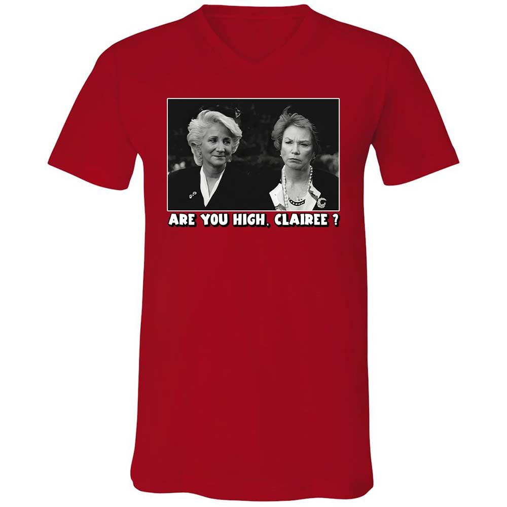 Unisex V-Neck T-Shirt - 3WRQ547M - Red - 6