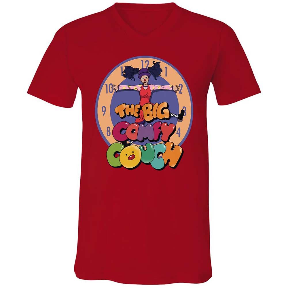 Unisex V-Neck T-Shirt - ZJXEPVL1 - Red - 6