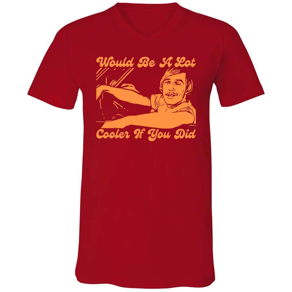 Unisex V-Neck T-Shirt - 6KQKNVX3 - Red - 6