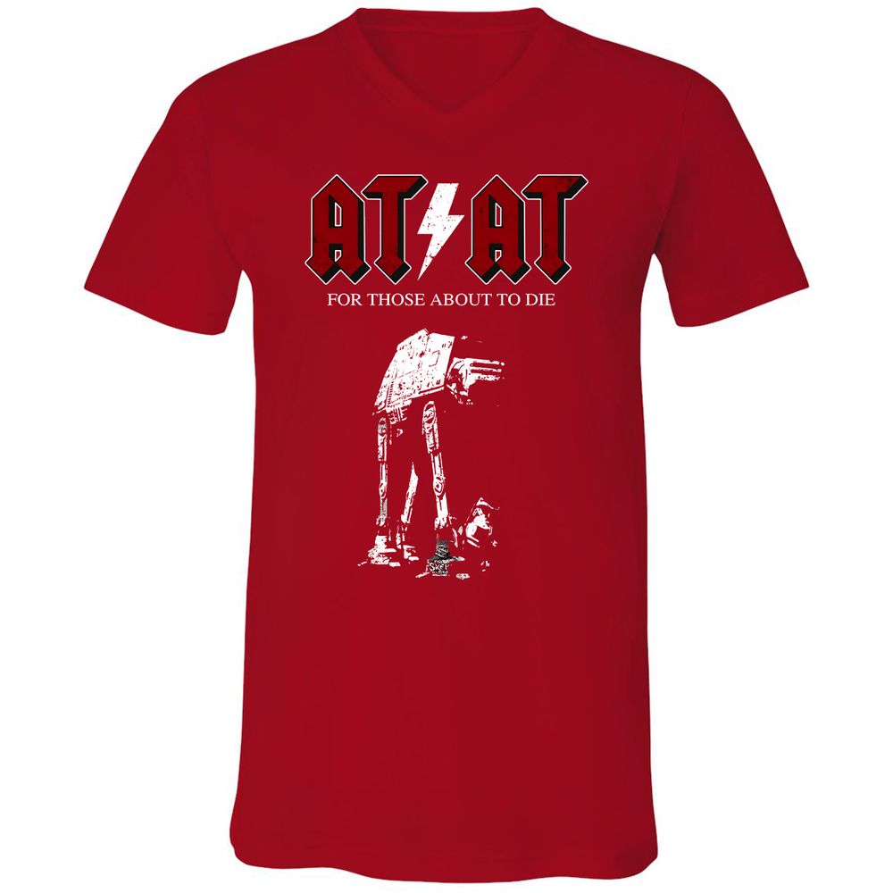 Unisex V-Neck T-Shirt - 71RTAAZU - Red - 6
