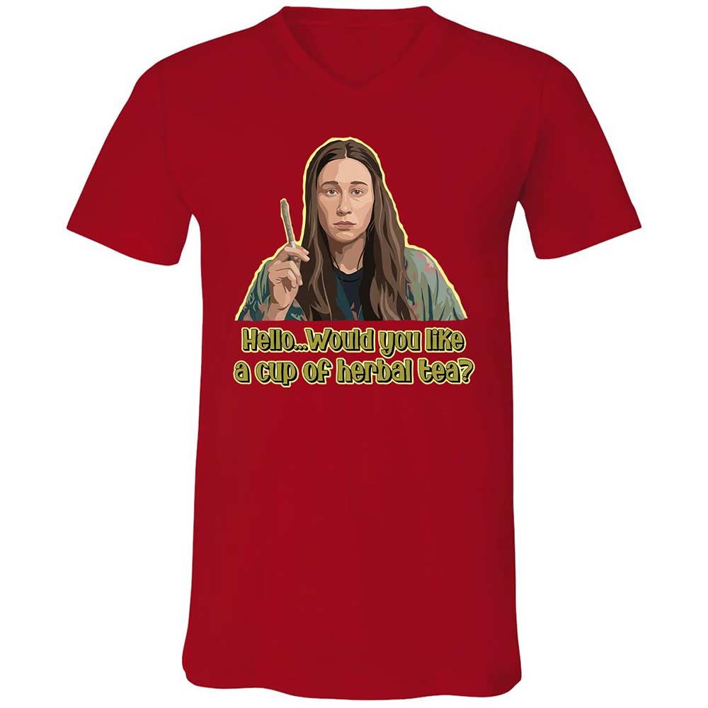 Unisex V-Neck T-Shirt - 4SX9HCXE - Red - 6