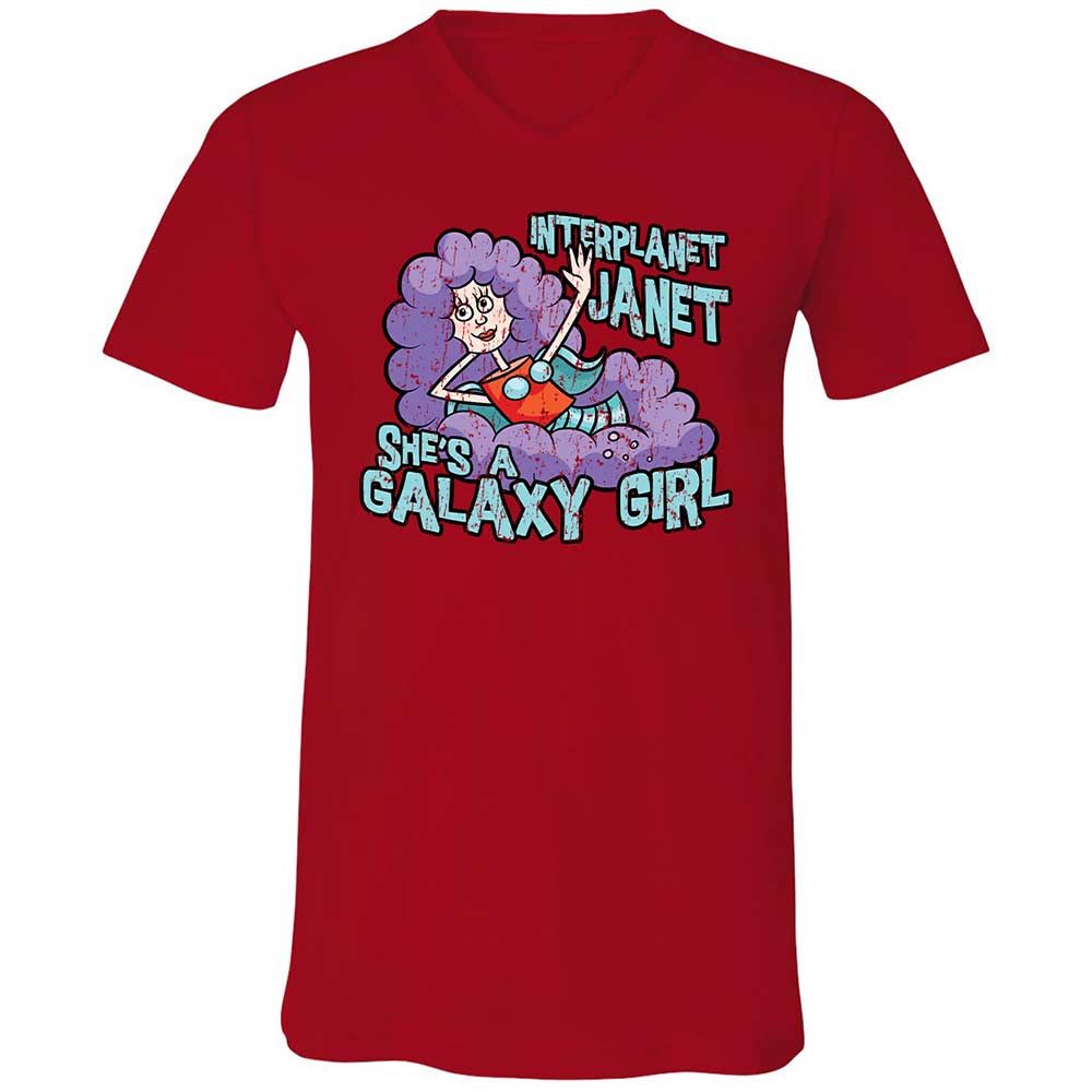 Unisex V-Neck T-Shirt - T5T3RW7Y - Red - 6
