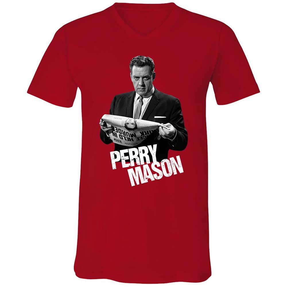 Unisex V-Neck T-Shirt - QFJYY96Z - Red - 6