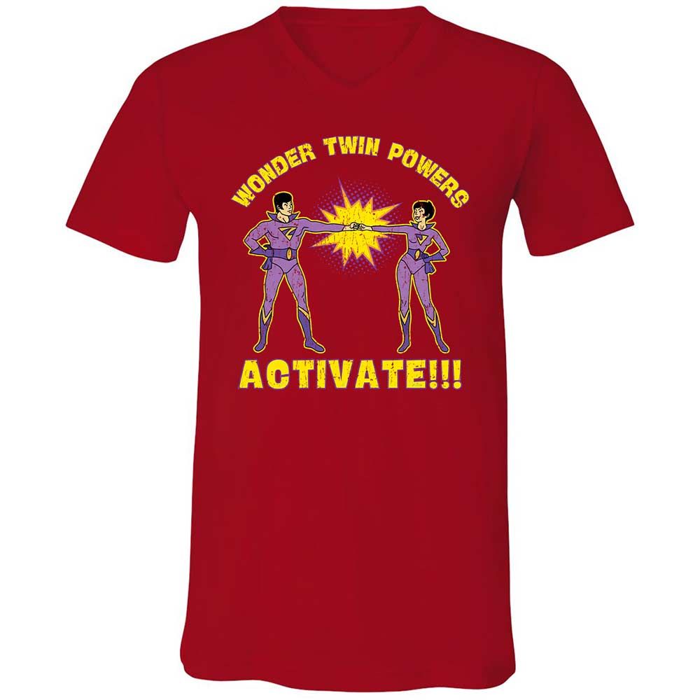 Unisex V-Neck T-Shirt - UQPFUBGY - Red - 6