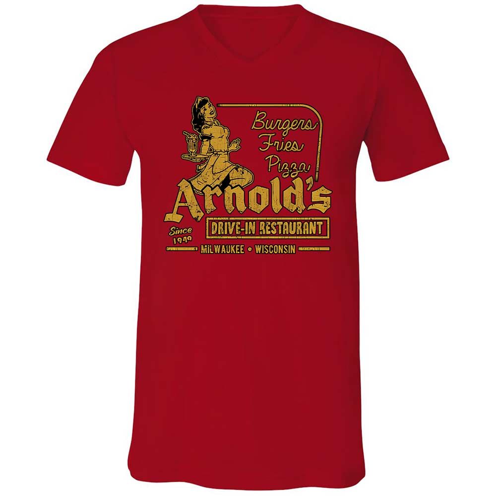 Unisex V-Neck T-Shirt - FBBYRD4L - Red - 6